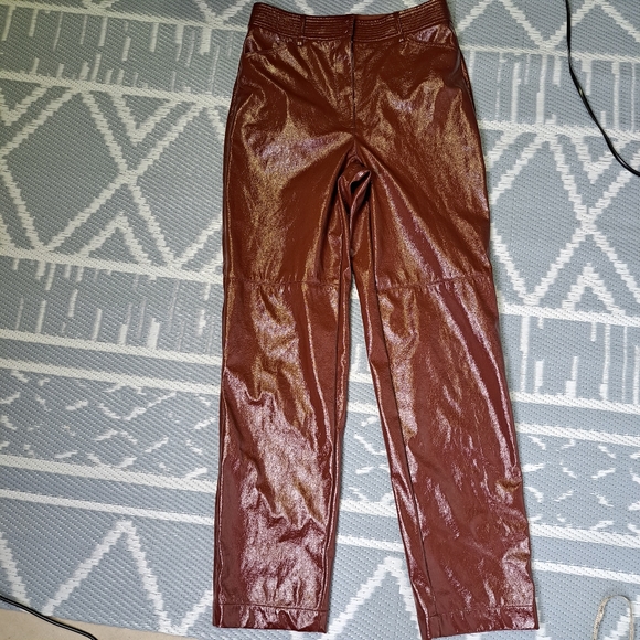Aritzia Wilfred Faux Leather Funk Pant in Rustique - Picture 4 of 16